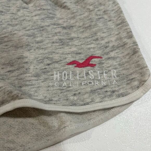 Hollister Gray Logo Drawstring Lounge Shorts Women’s Small Soft Athletic Casual - Picture 4 of 7